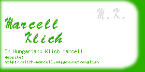 marcell klich business card